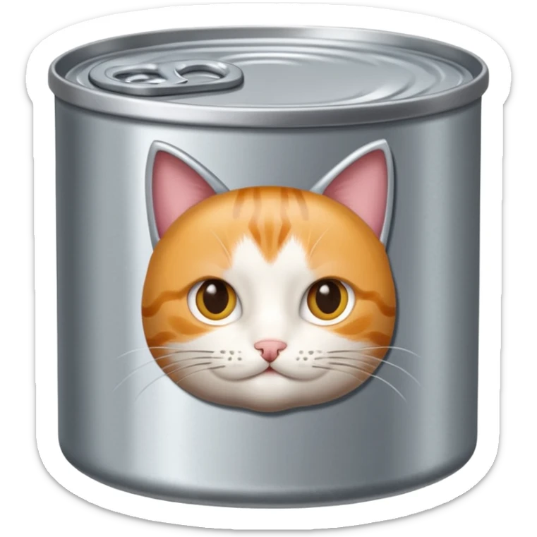 create a can of catfood, remove the cat just the plain can emoji sticker