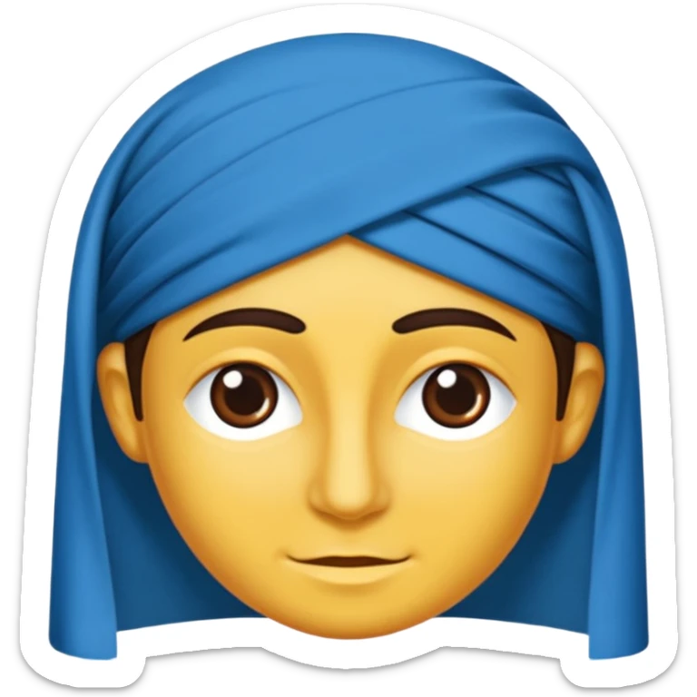 Mavi tik yuvarlak mavi cember  in içine siyah tik sticker