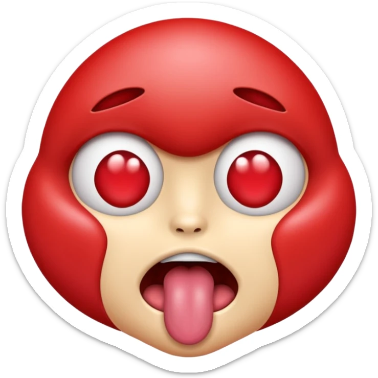 Create 🤤this emoji and add 2 hearts on top eyes and make the tongue would have slipped out sticker