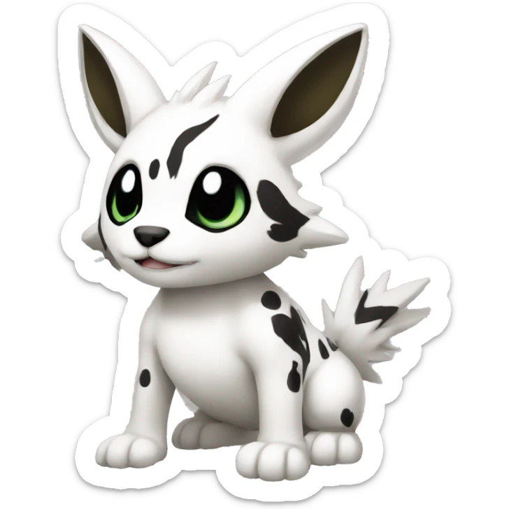 cute cool edgy Digimon-Fakemon-animal with cool markings full body sticker