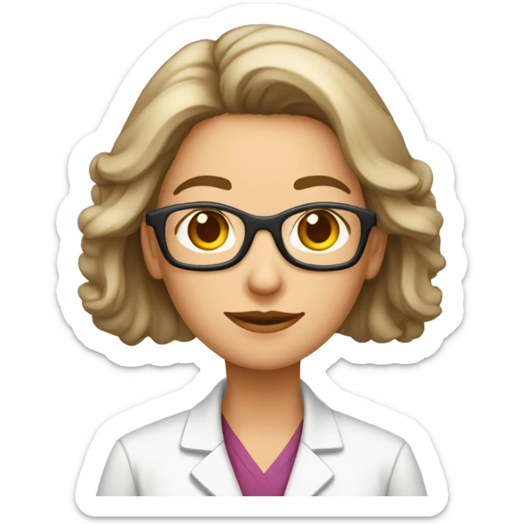 mujer química gafas en la frente edad adulta sticker