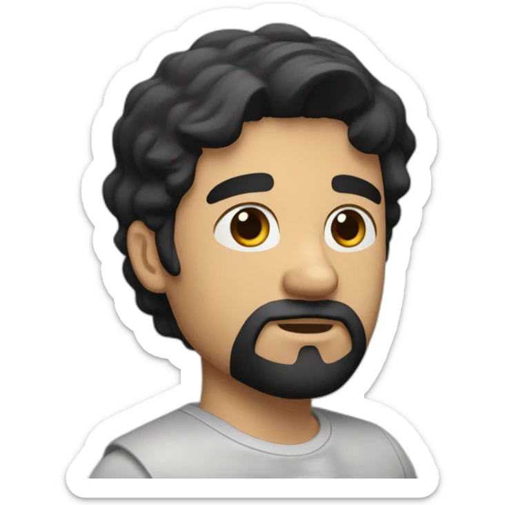 A-guy-with-a-beard-black-hair-fair-skin-black-eyes-and-a-slightly-chubby-face sticker