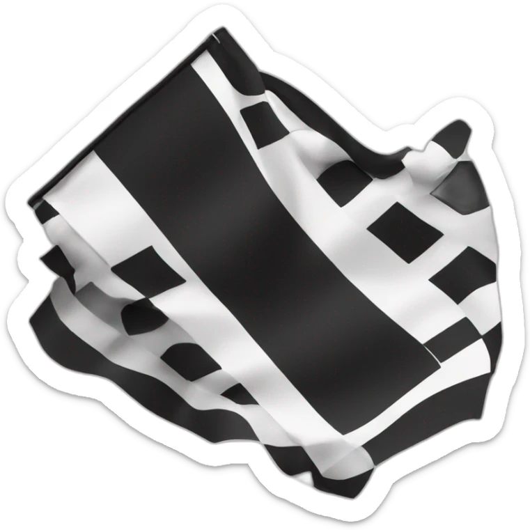 black and white squares flag sticker