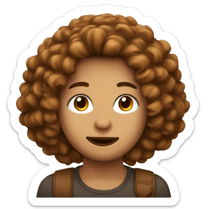 un mec avec les cheuveux frissé et la peaux marron sticker