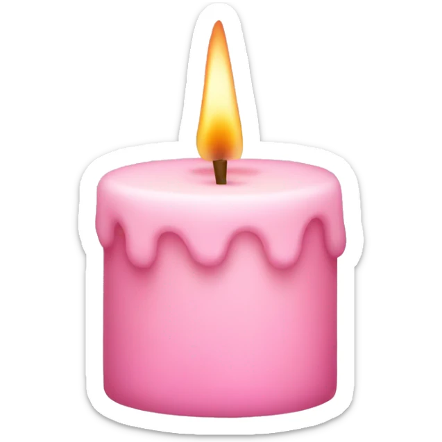 light pink candle sticker