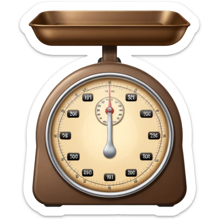 Make a weighing scale in law school emoji symbol in color brown sticker
