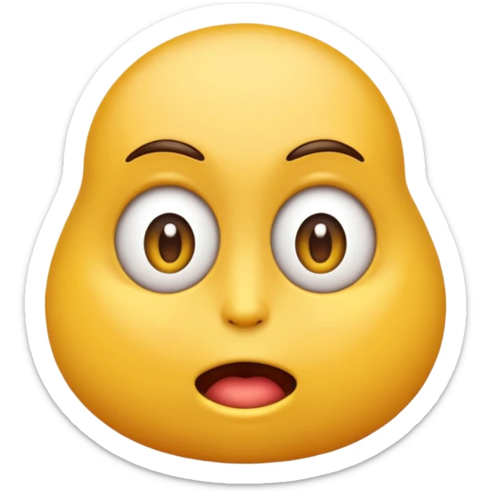 un emoji mordiendose el labio y mirando hacia arroba sticker