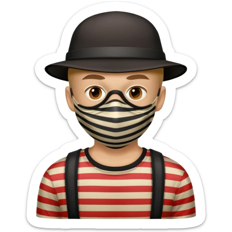  portrait of robber  sticker