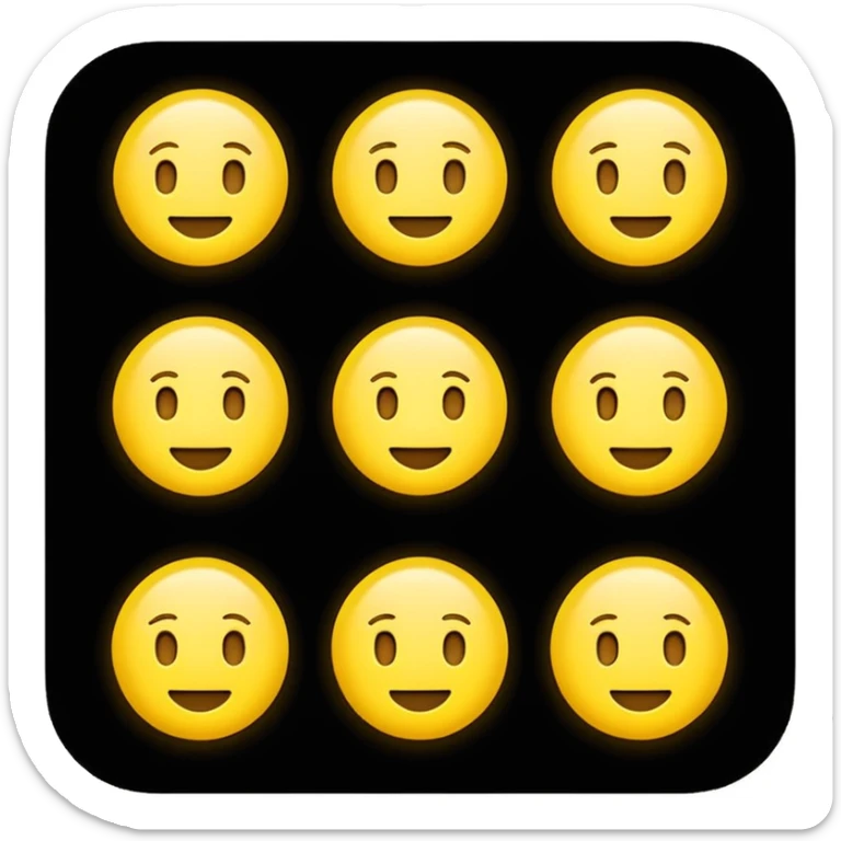 I want to make a emoji only N in glowing a simple design yellow without background sticker