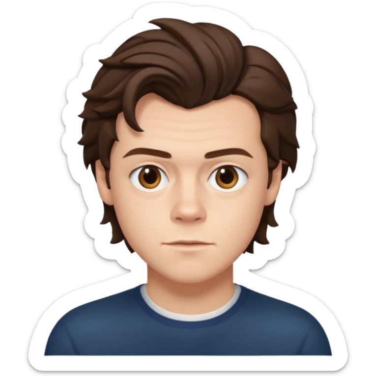 une joli personne qui ressemble a harry styles, avec beaucoup de details sticker