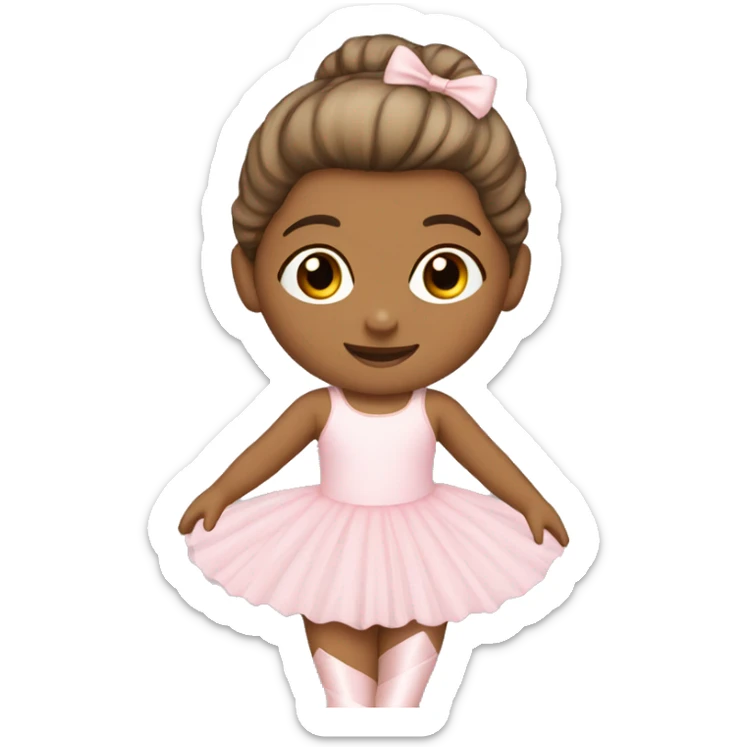toddler ballerina medium skin tone sticker