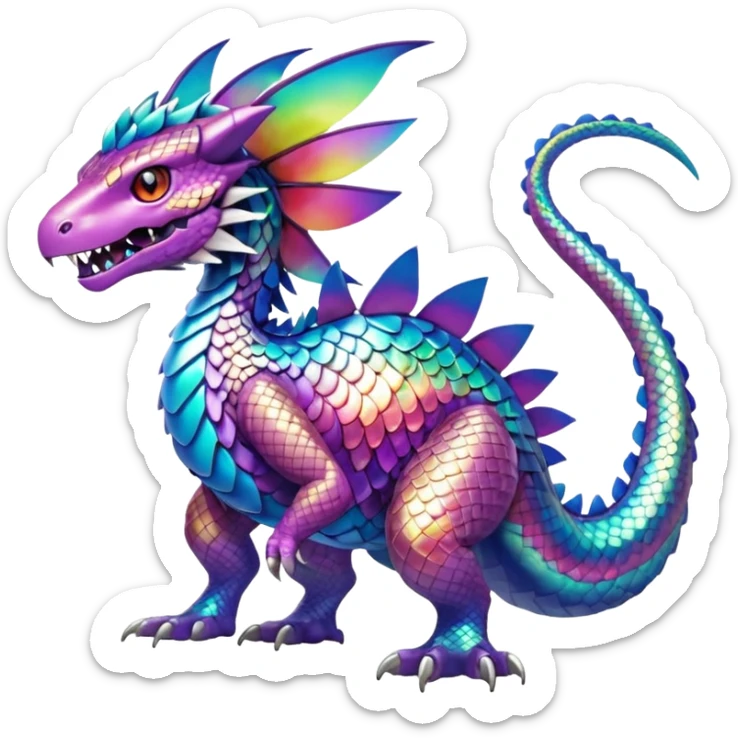Colorful Exotic Pokémon-Digimon-Monster-Beast-Fakémon-hybrid-creature (full body) sticker
