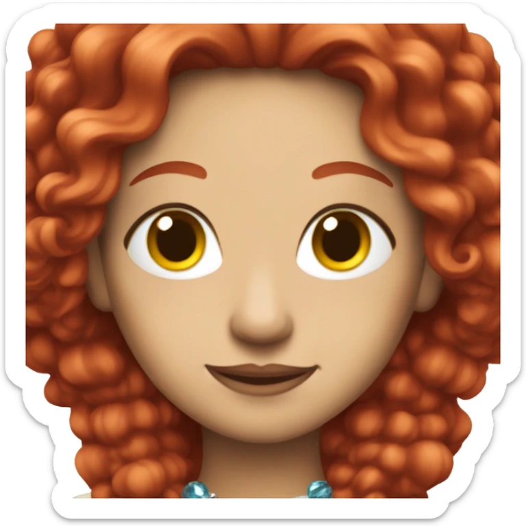 The queen of ocean and water with red hair sticker