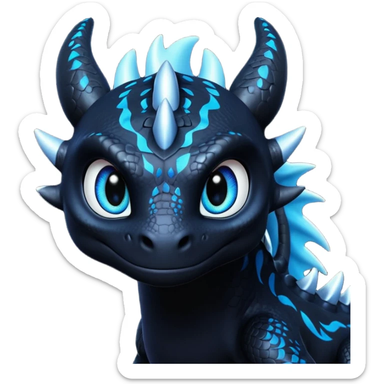 Dragón negro furia nocturna how to train your dragon sticker
