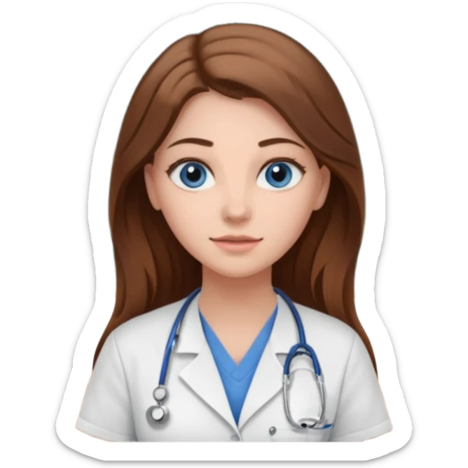 university classroom that says Mental Health Nursing on the blackboard with a pretty female nursing student with long brown hair, blue eyes sticker