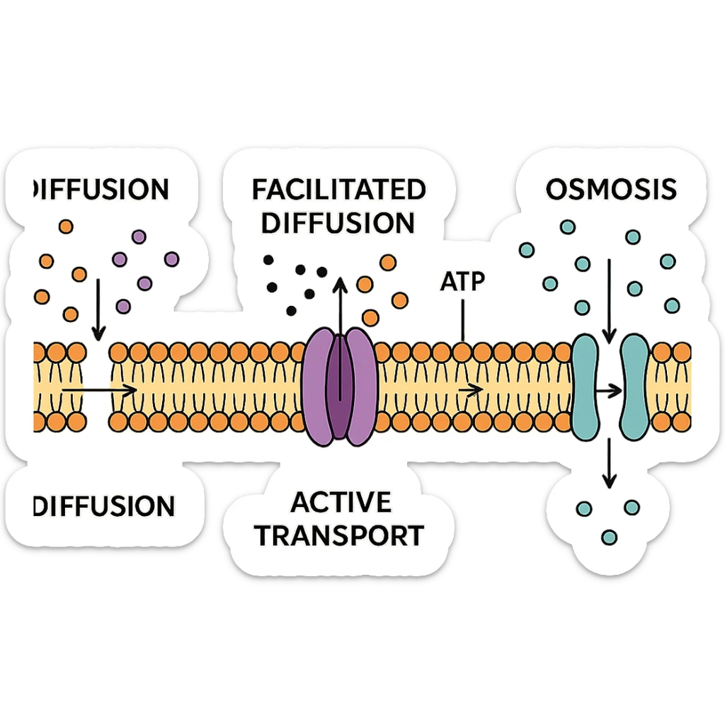 Transportvorgänge durch Biomembranen sticker
