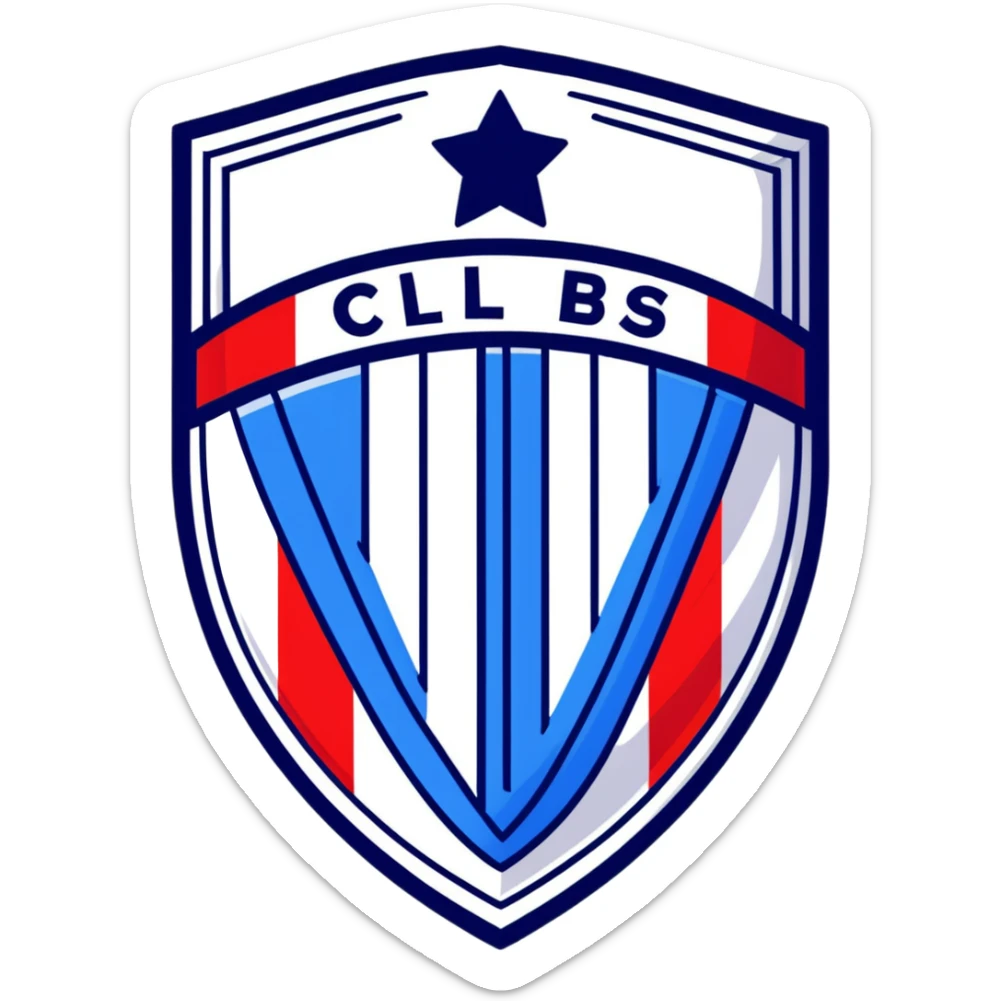 FC Barcelona logo, shield with blue and red stripes, football club emblem sticker