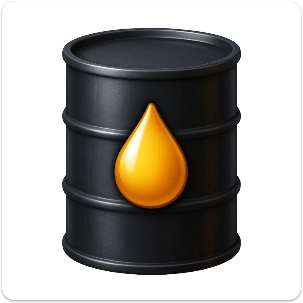 Сгенерируй мне в стиле детализированного емодзи черную бочку на которой нарисованна капля sticker