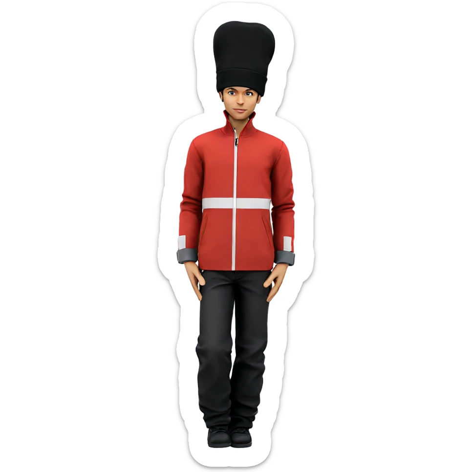 boy in hat on white sticker