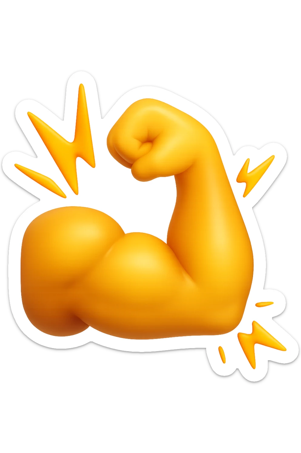 emoji 3d stile iphone che rappresenta lo stimolo che un piano di allenamento da al muscolo 3d sticker