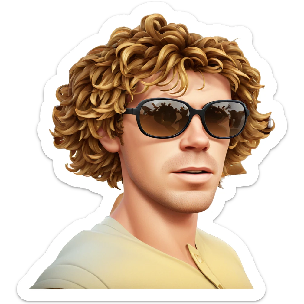 cool boy in sunglasses sticker