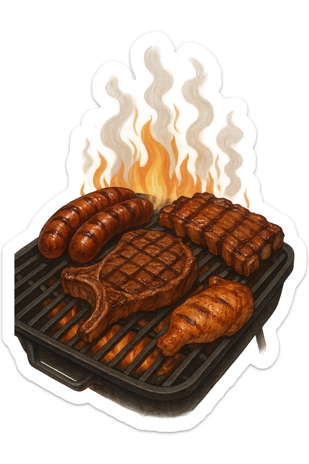 grigliata di carne sticker
