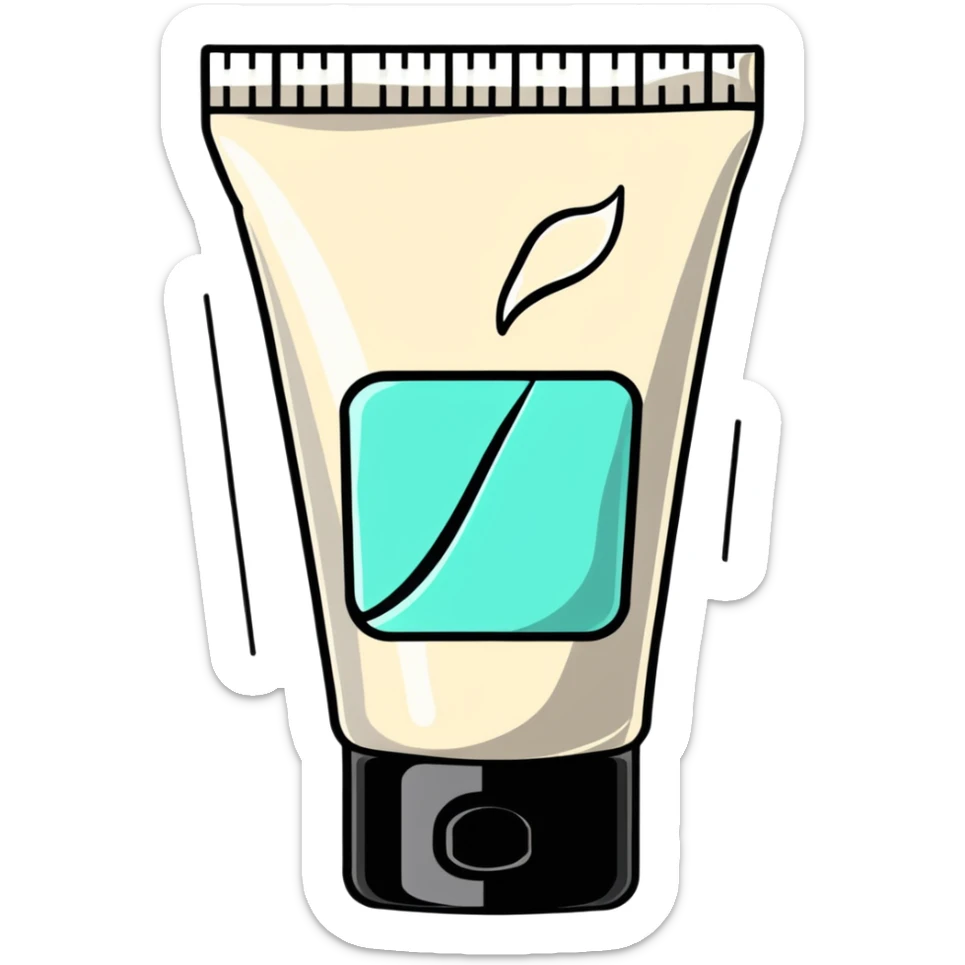 crumpled empty hand cream tube, flattened and wrinkled, cap on, no cream left, no face or character, only the tube sticker