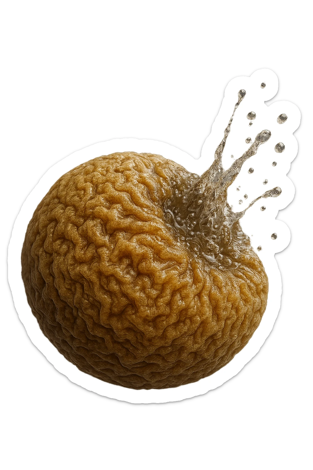 cellula di glicogeno in italiano che si svuota di acqua, iperrealistica 4k sticker