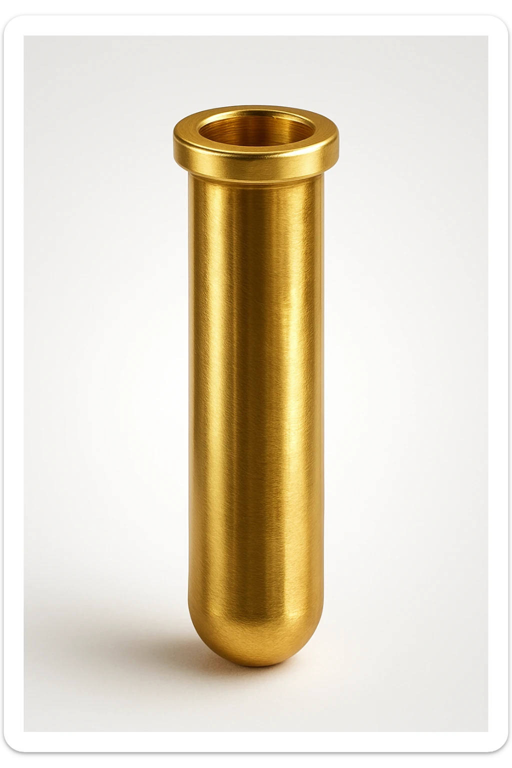 golden test tube, stylized, reflective gold, simple background, no text sticker