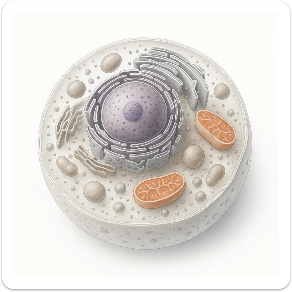 A highly detailed, scientifically accurate of a biological topics, on a white background, ultra-realistic 3D illustration.  The style should be clean lab-textbook style with subtle shadows and depth. Microscope-like precision, no artistic stylization. sticker