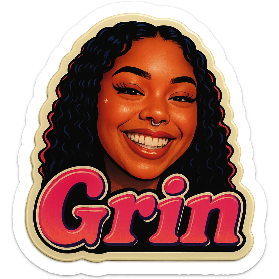 Grin 
add the words W Subzwz in pink  sticker