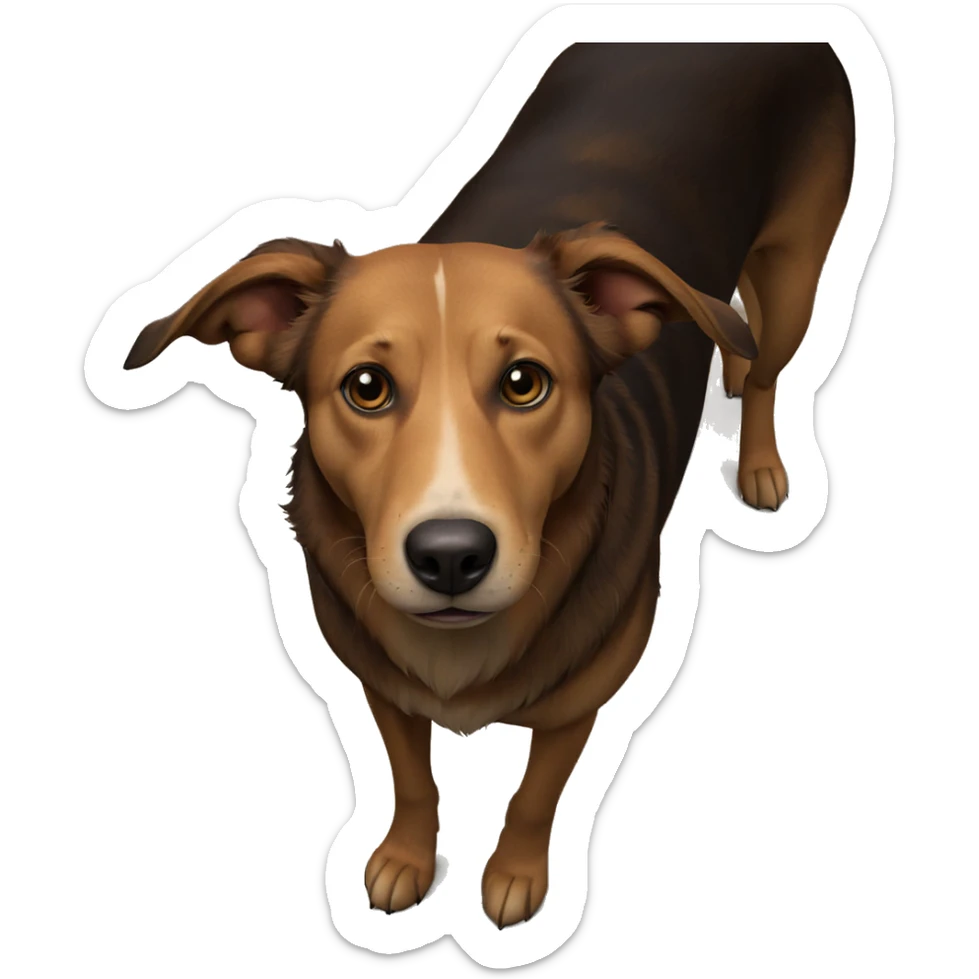 realistic dog gazing forward sticker