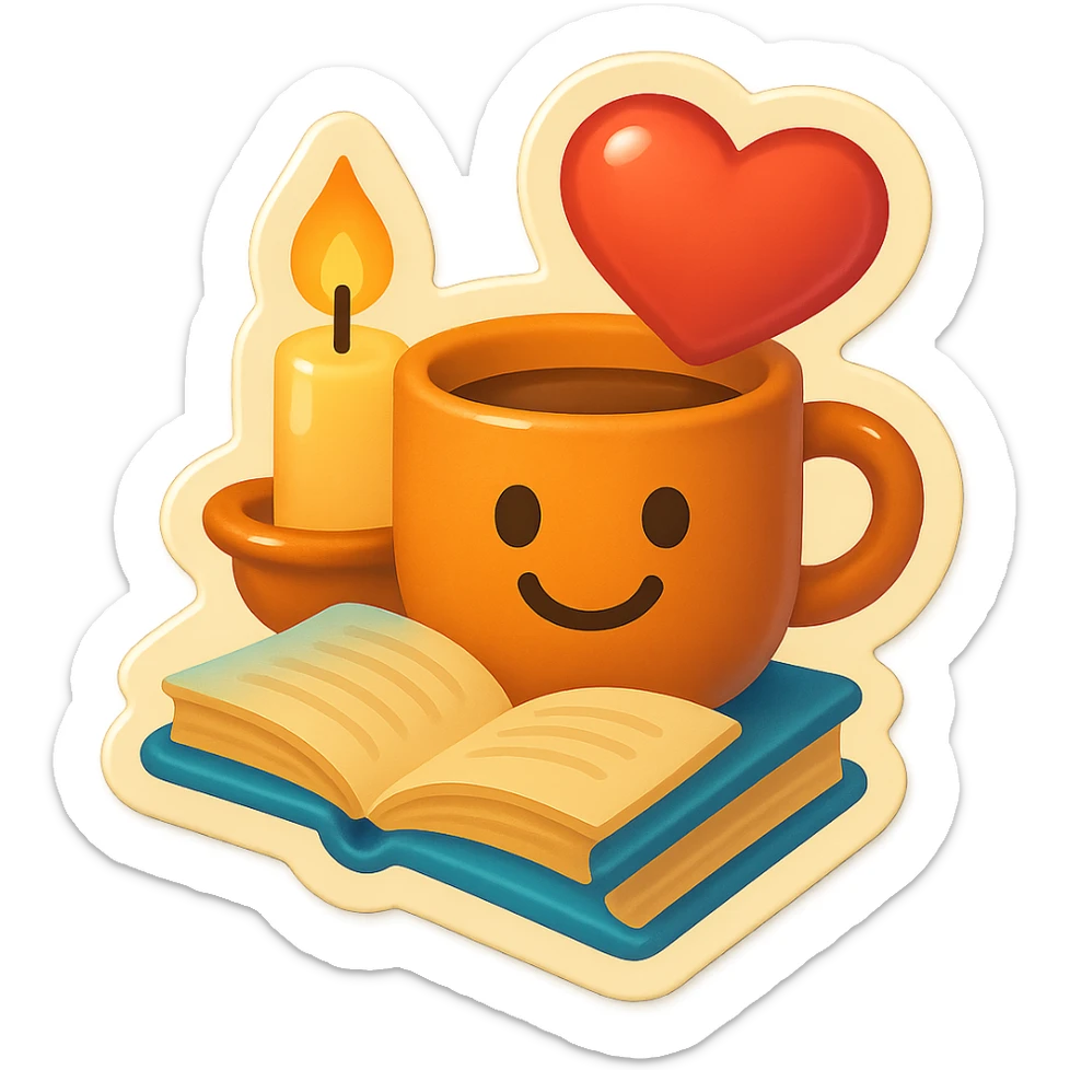 iOS 18 emoji, Pinterest-inspired, cozy and cute, subtle shadows, no text sticker