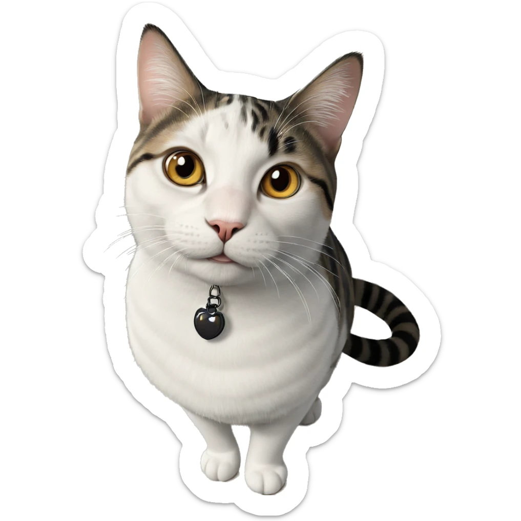 realistic cat portrait close up sticker