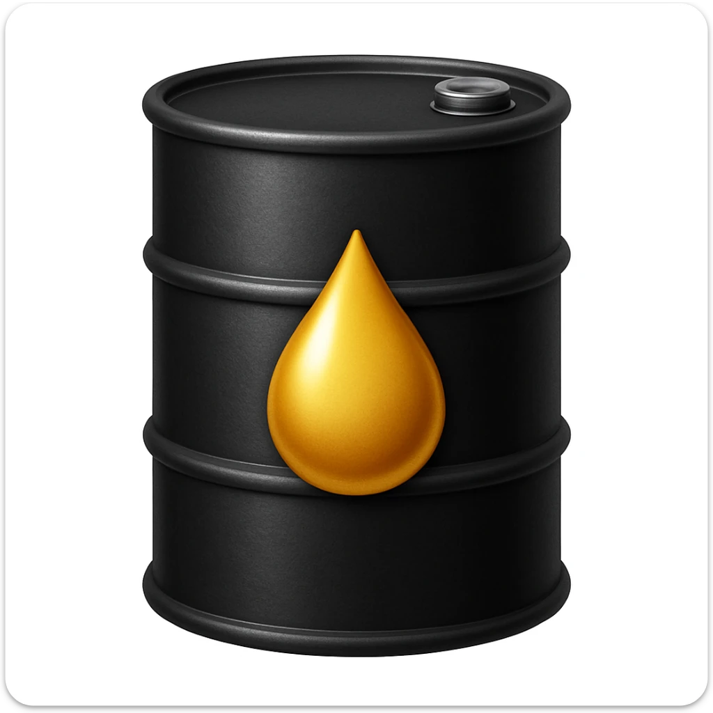 Сгенерируй мне в стиле детализированного емодзи черную бочку на которой нарисованна капля sticker