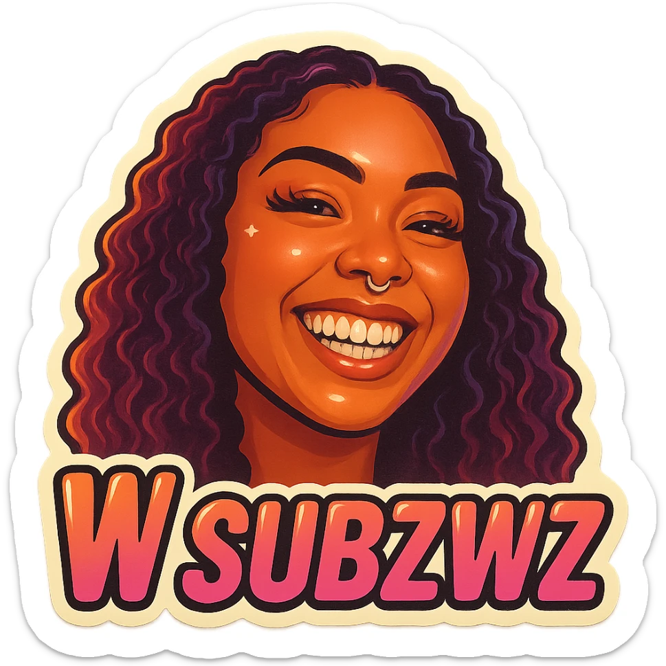 Grin 
add the words W Subzwz in pink  sticker