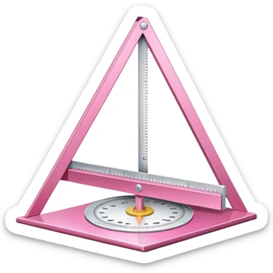mac os icon Architect's scale, protractor, triangle, pink sticker