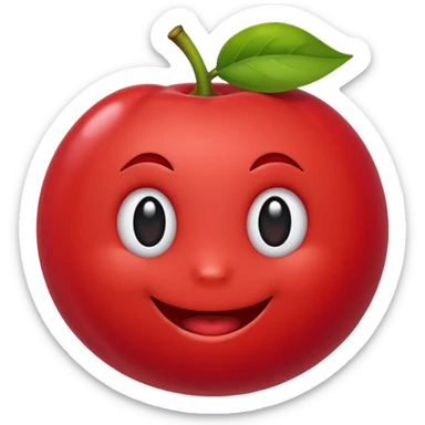 Eu quero um emoji de acerola, SEM CARINHA, NÃO COLOCA ROSTO NO EMOJI sticker