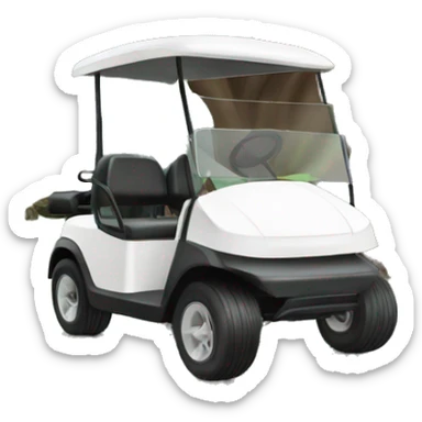 Golf cart crashed into tree sticker