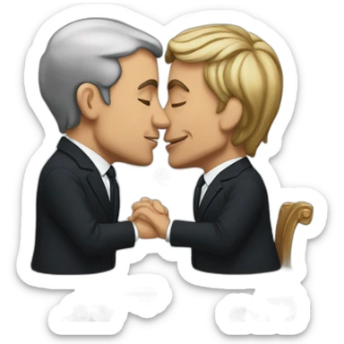Zemour kiss Macron sticker