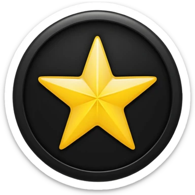 Make a star inside a clean black circle only sticker