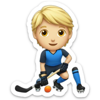 Boy-blond-Field-hockey-Game sticker