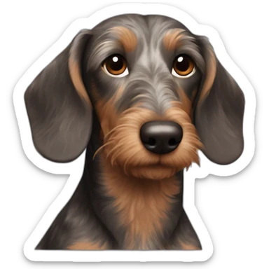 Dachshund wirehaired sticker