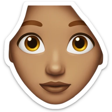 Female with brown eyes, red hair, nose piercing sticker