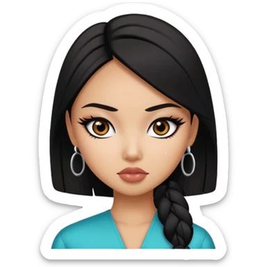 southwest asian beauty standard, pretty bratz baddie, black eyeliner sticker