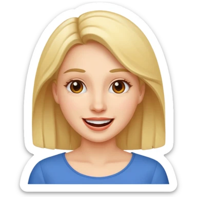  a woman totally happy sticker