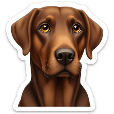 Brown labrador crossed with beauceron sticker