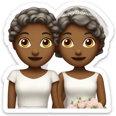 Two girls married  sticker