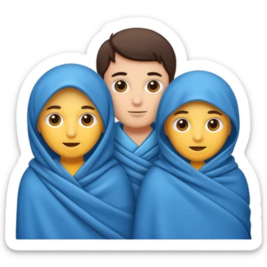blanketed people sticker