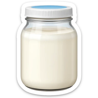 plain yogurt in a jar sticker